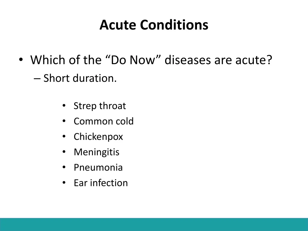 acute conditions