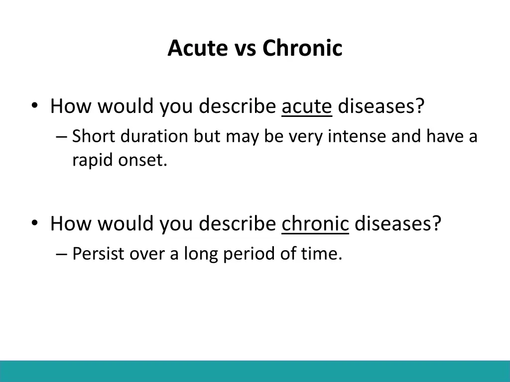 acute vs chronic