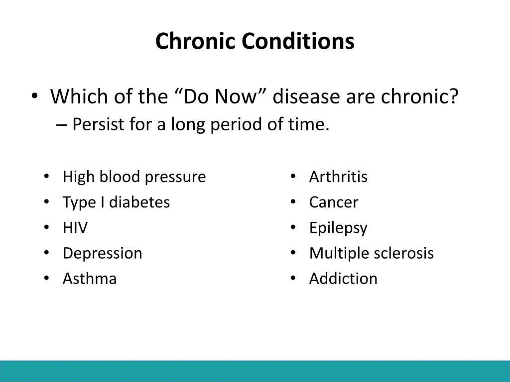 chronic conditions