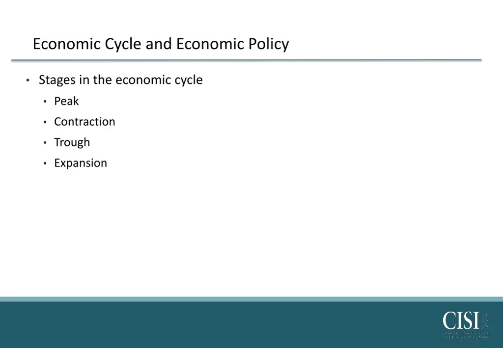 economic cycle and economic policy 1