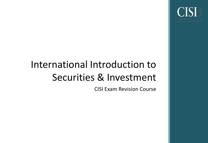 international introduction to securities