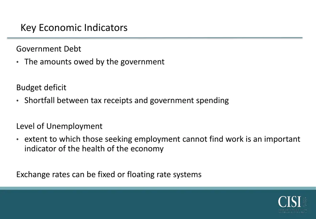 key economic indicators 1