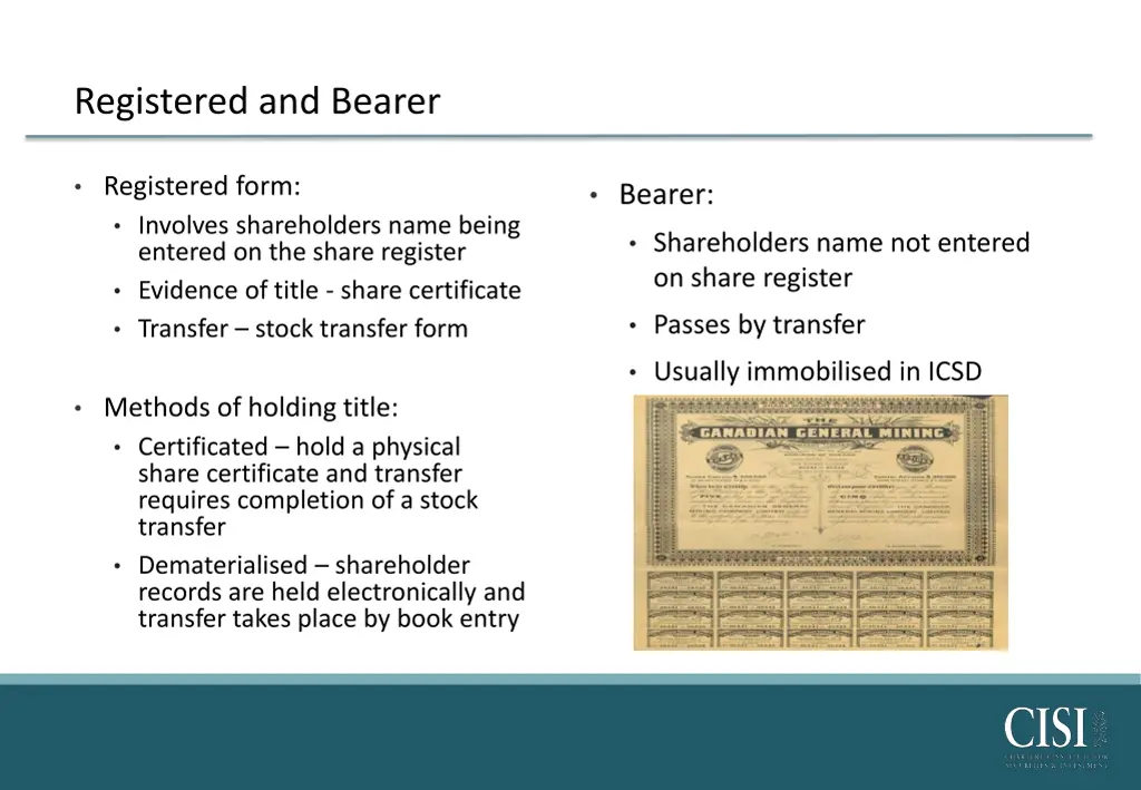 registered and bearer