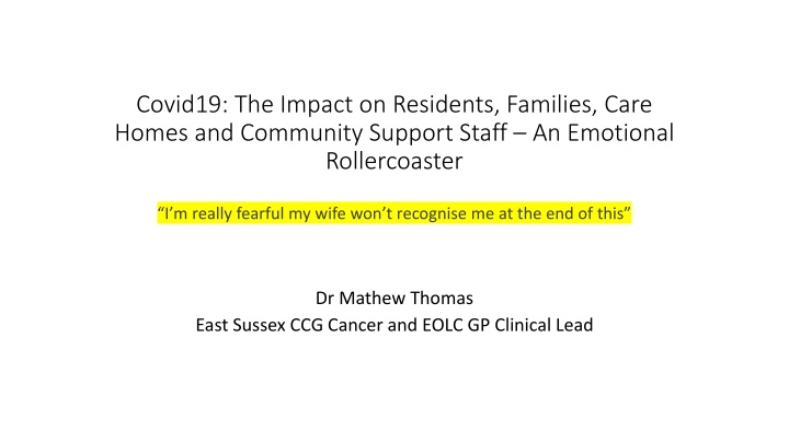 covid19 the impact on residents families care