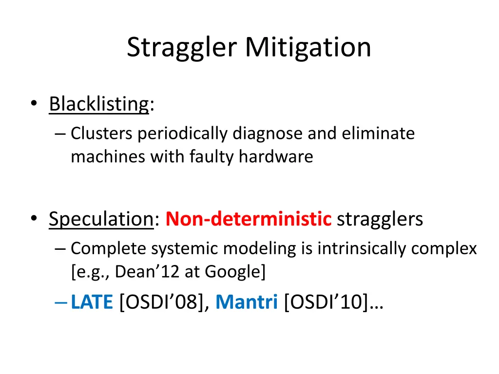 straggler mitigation