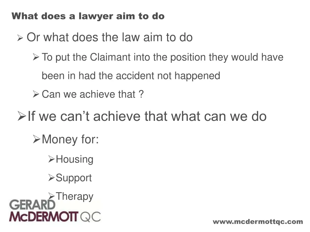 what does a lawyer aim to do