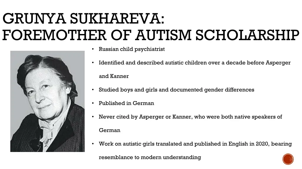 grunya sukhareva foremother of autism scholarship