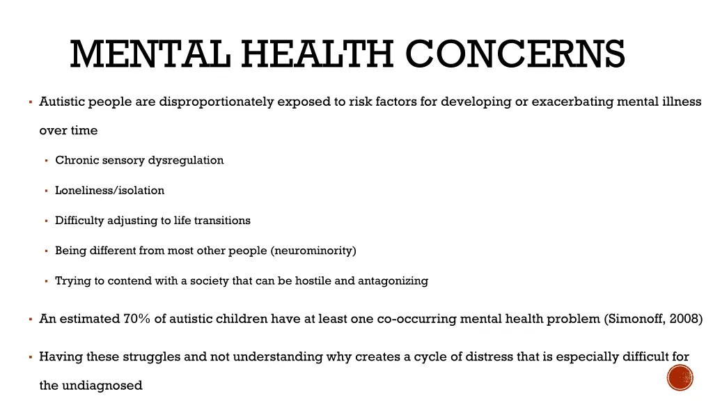 mental health concerns