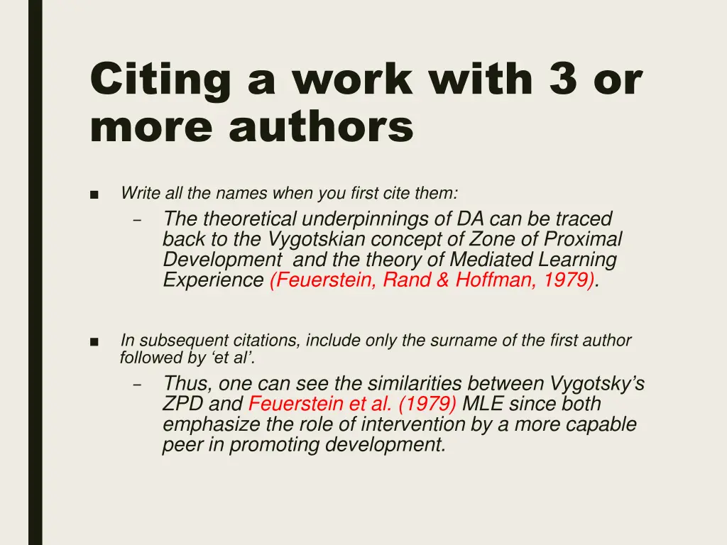 citing a work with 3 or more authors