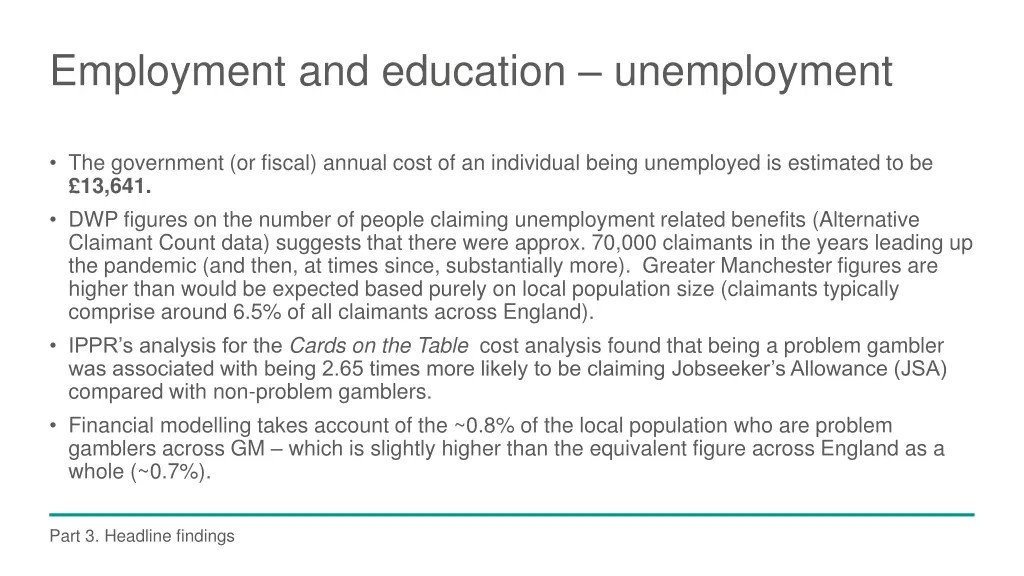 employment and education unemployment