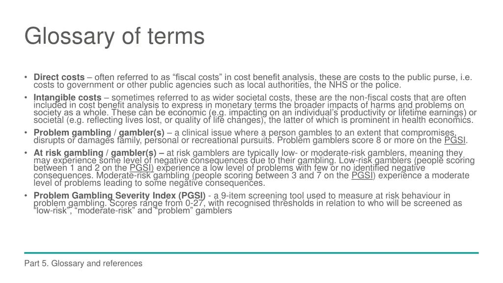 glossary of terms