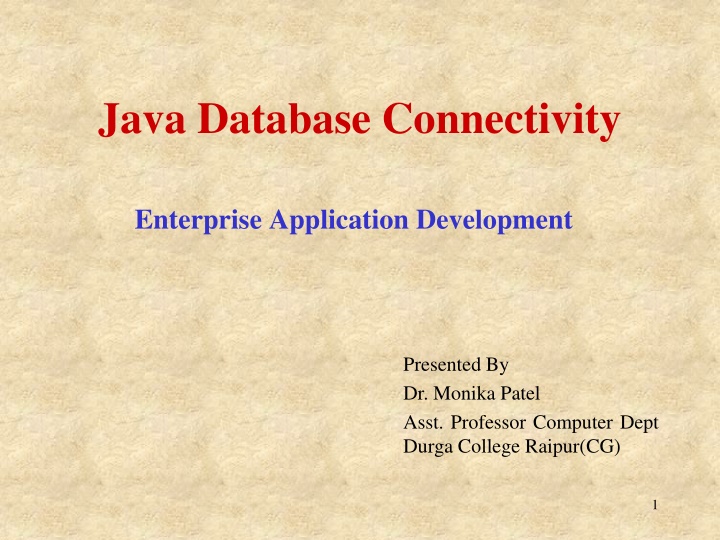 java database connectivity