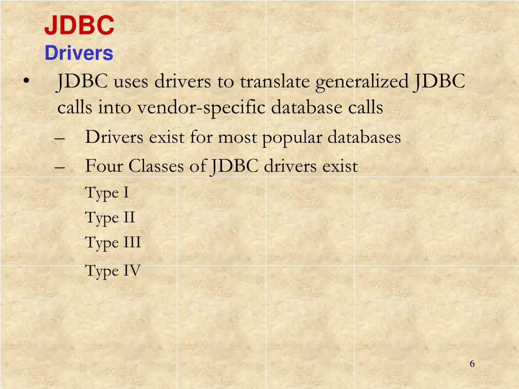 jdbc drivers