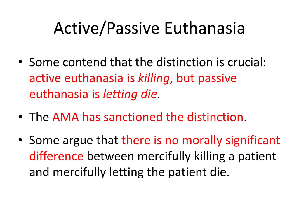 active passive euthanasia