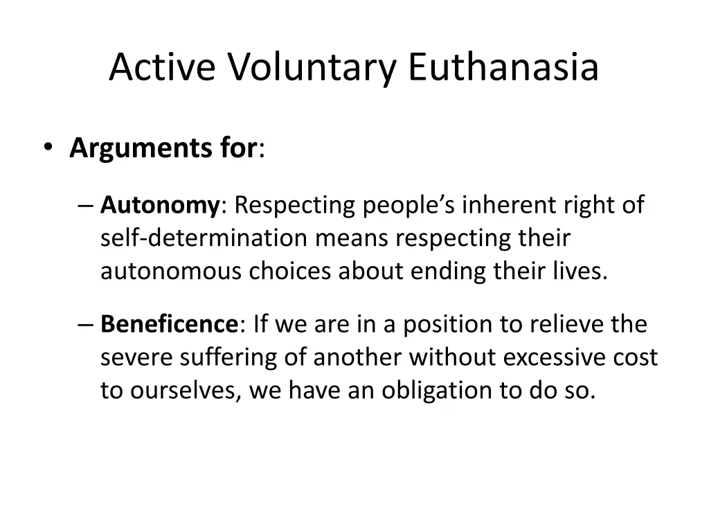 active voluntary euthanasia