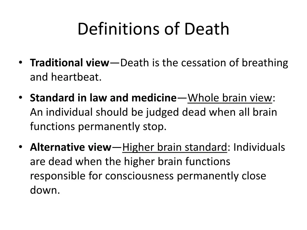 definitions of death