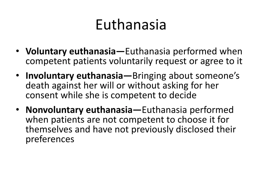 euthanasia