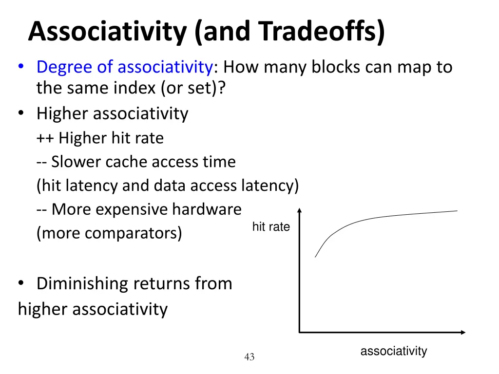 associativity and tradeoffs degree