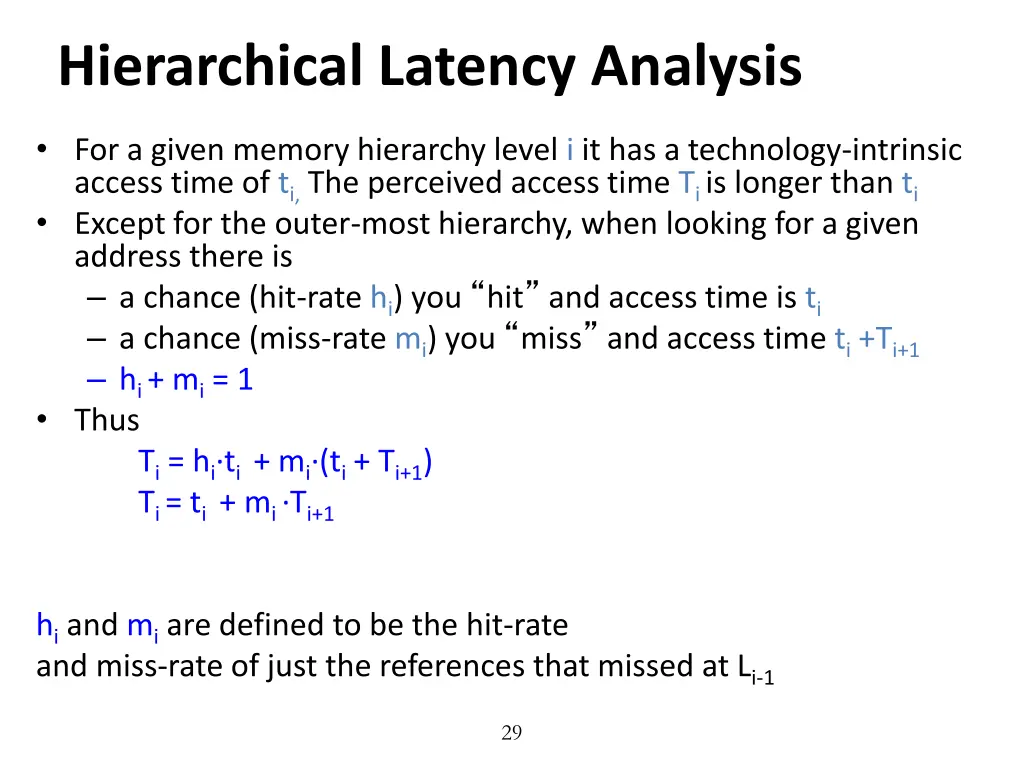 hierarchical latency analysis