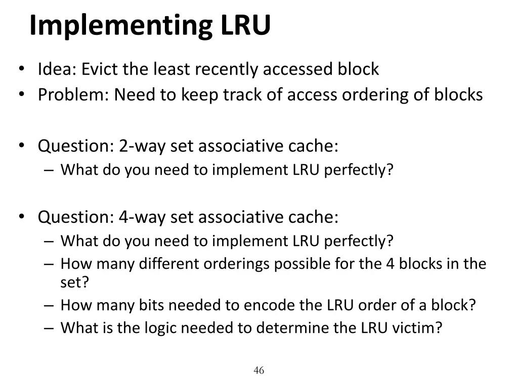 implementing lru