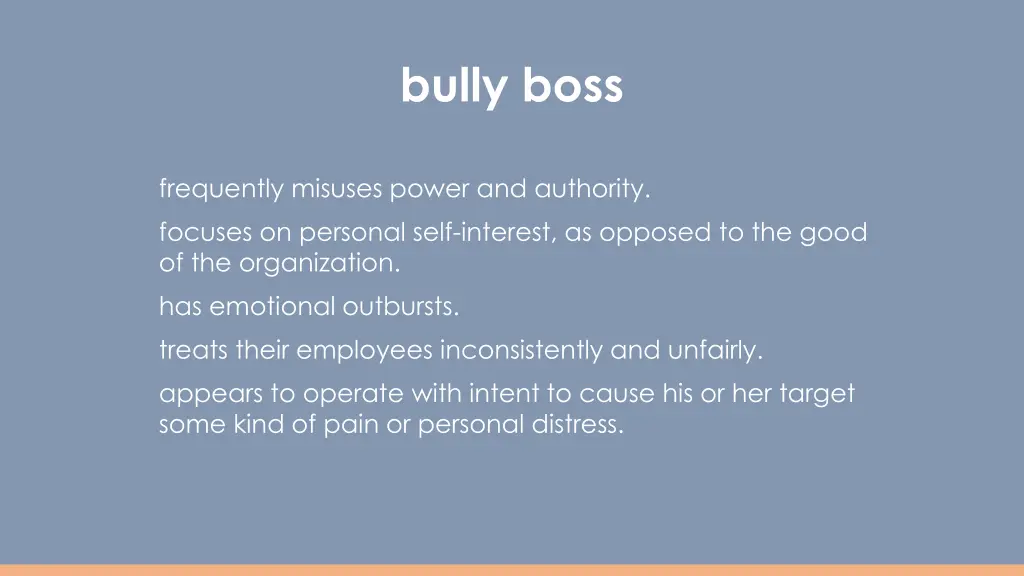 bully boss