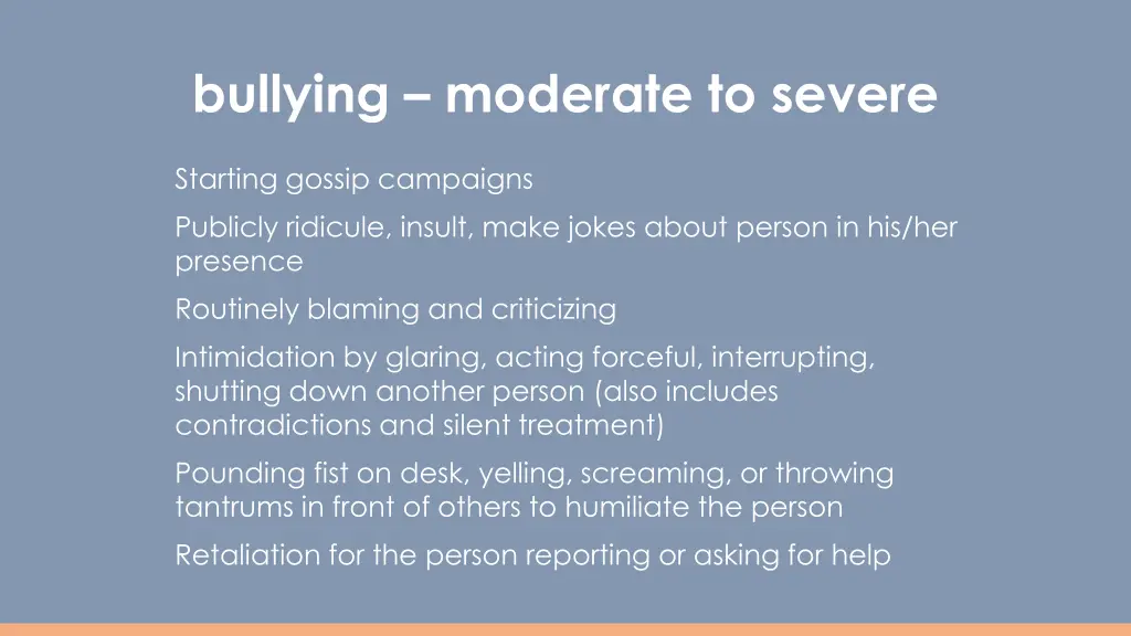 bullying moderate to severe 1