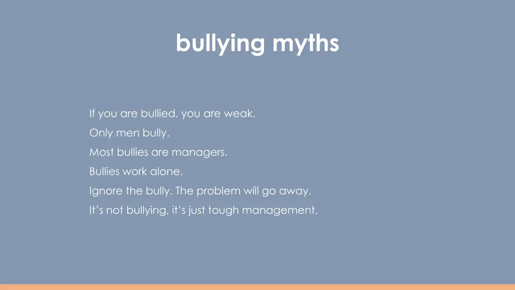 bullying myths