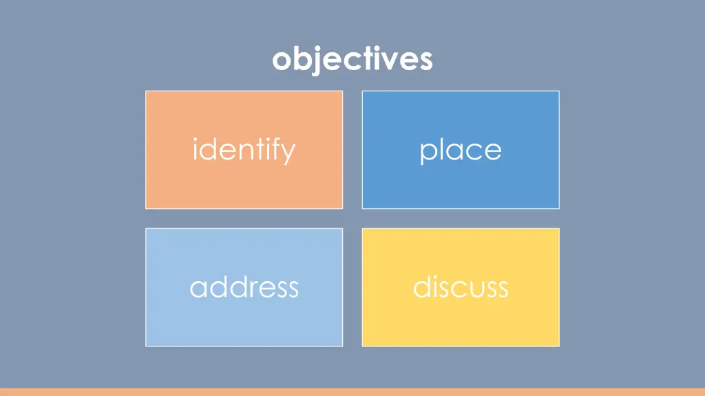 objectives