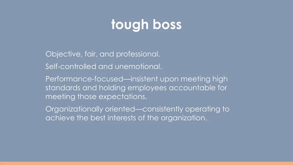 tough boss