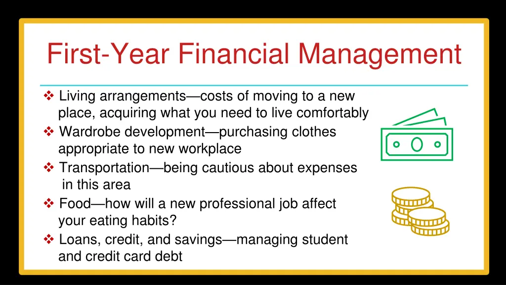 first year financial management