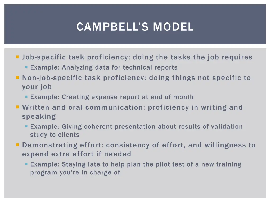 campbell s model