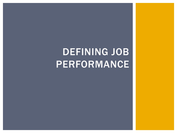 defining job performance