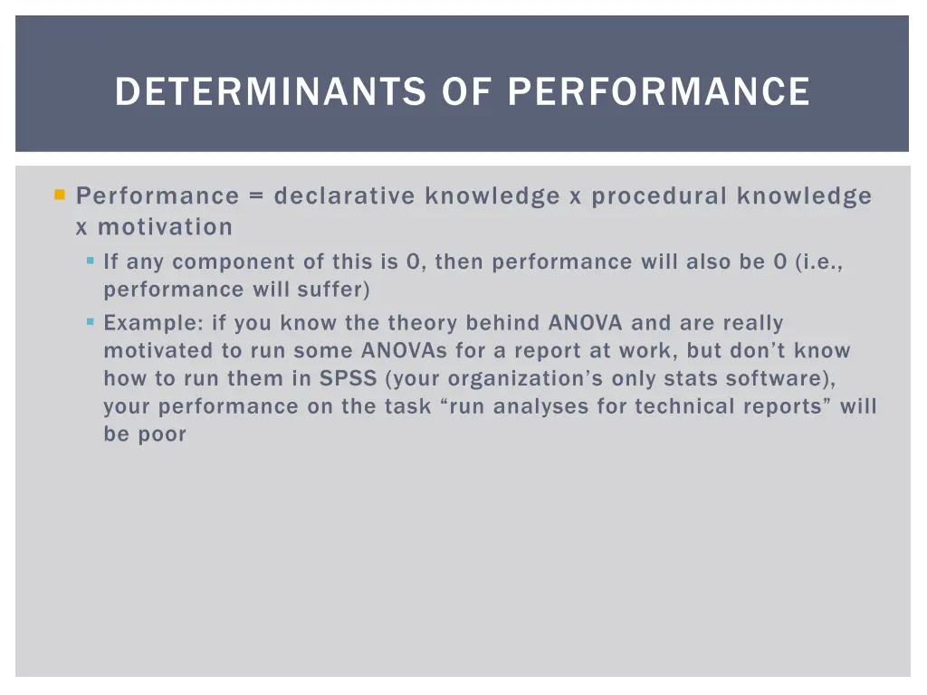 determinants of performance 1