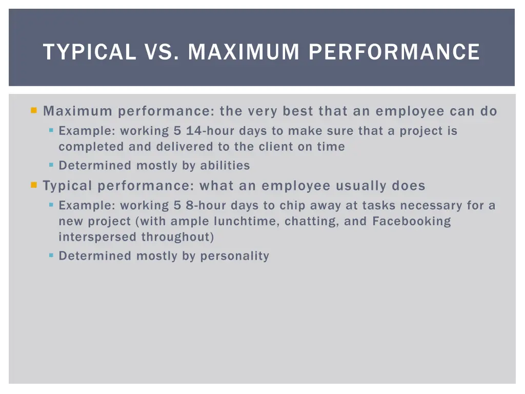 typical vs maximum performance