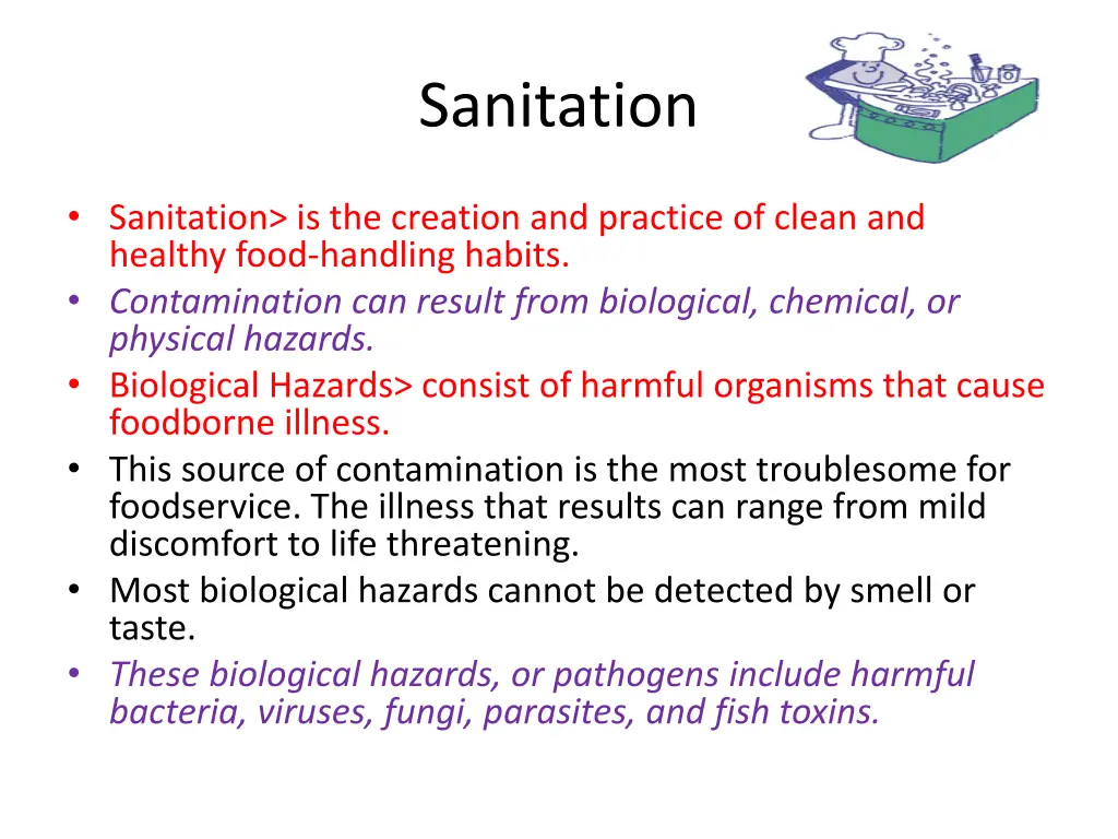 sanitation