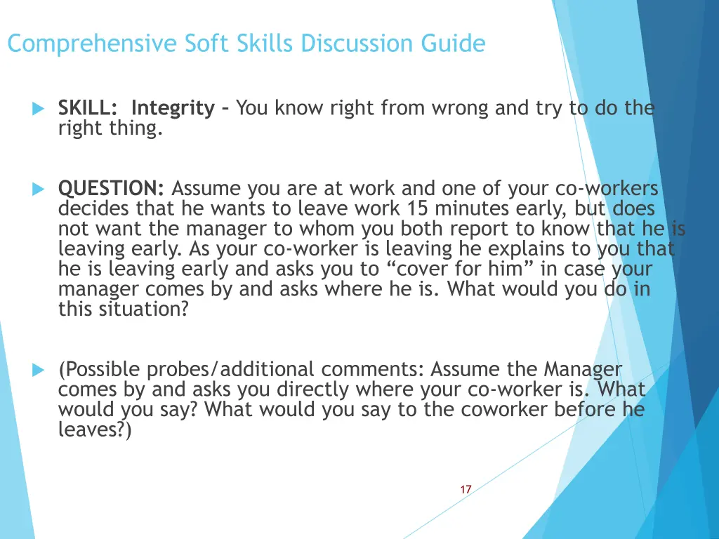 comprehensive soft skills discussion guide