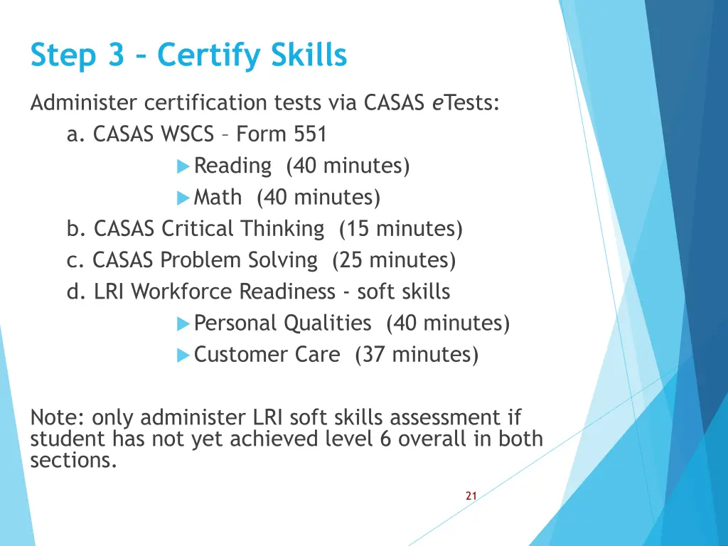 step 3 certify skills 1