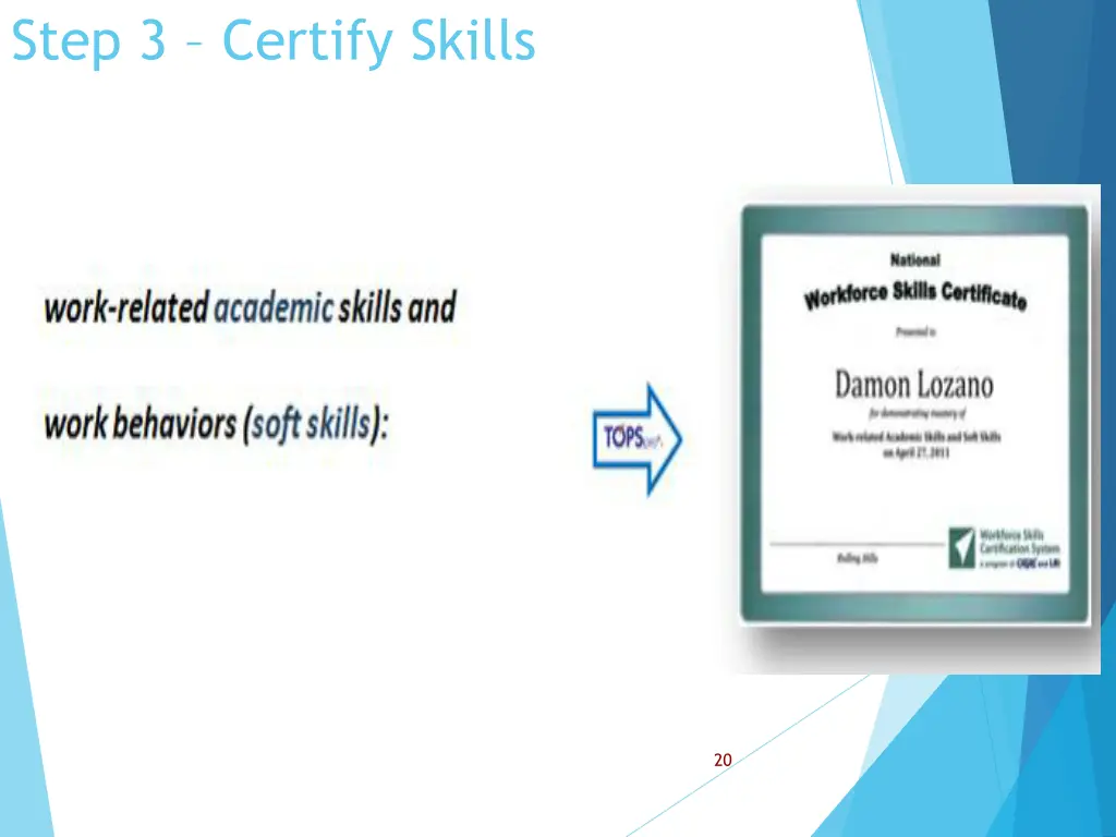 step 3 certify skills