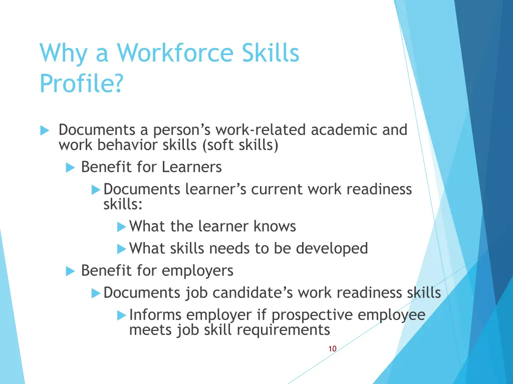 why a workforce skills profile