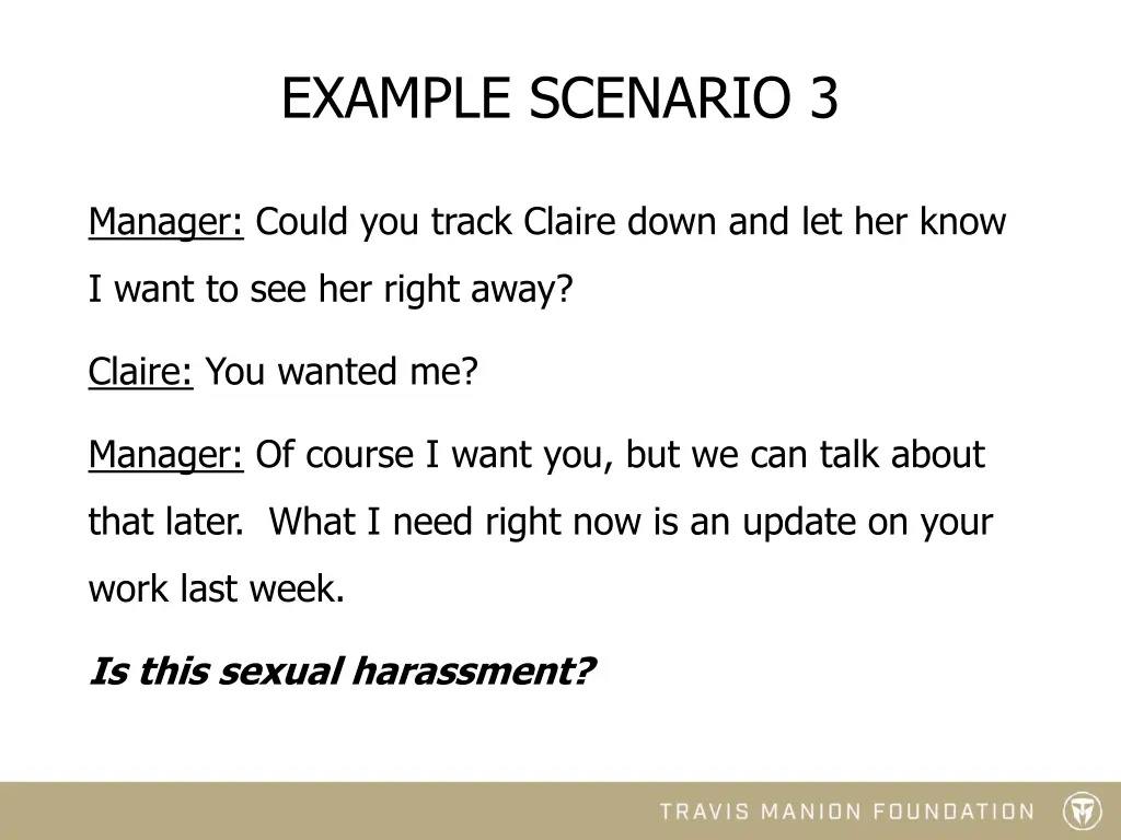 example scenario 3