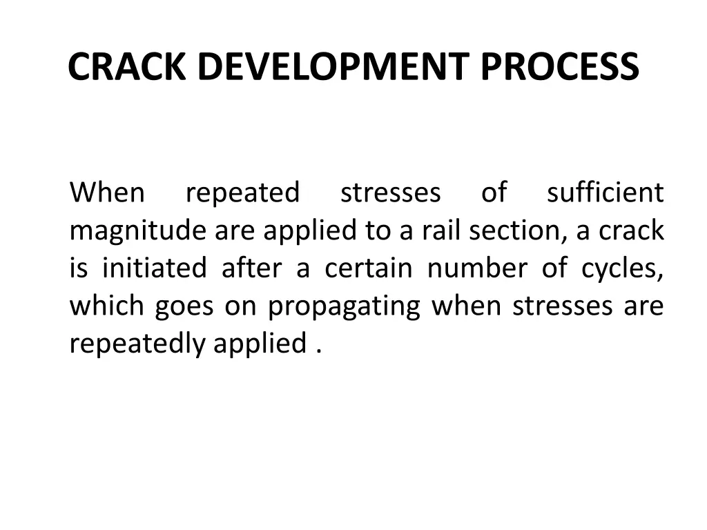 crack development process