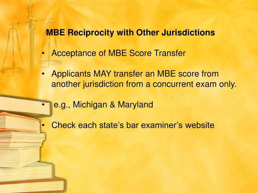 mbe reciprocity with other jurisdictions