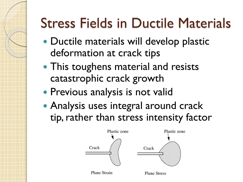 stress fields in ductile materials ductile