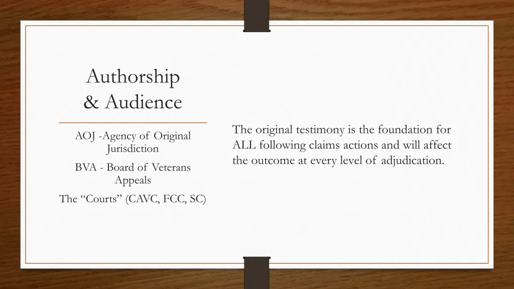 authorship audience