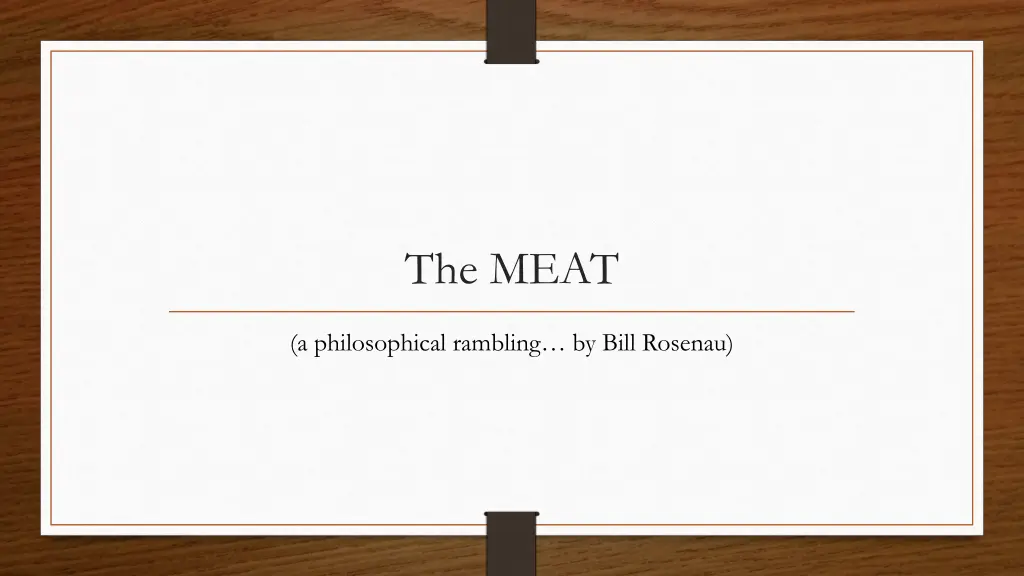 the meat