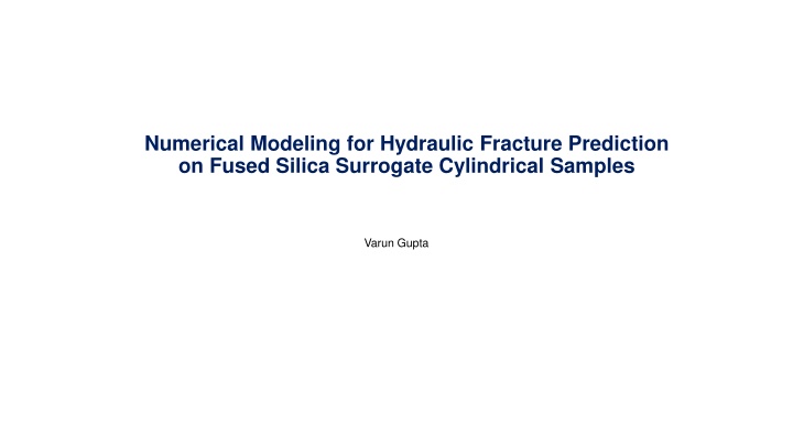 numerical modeling for hydraulic fracture