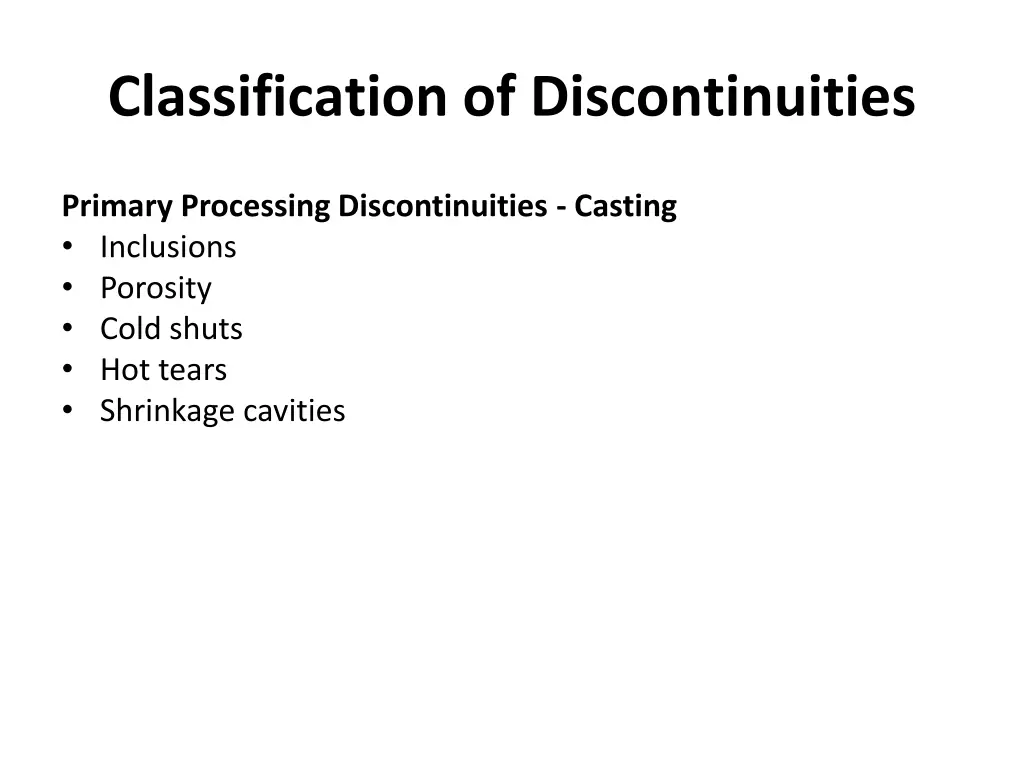 classification of discontinuities 12