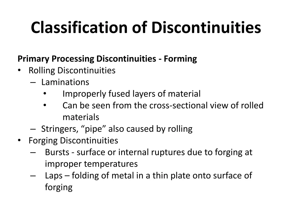 classification of discontinuities 16