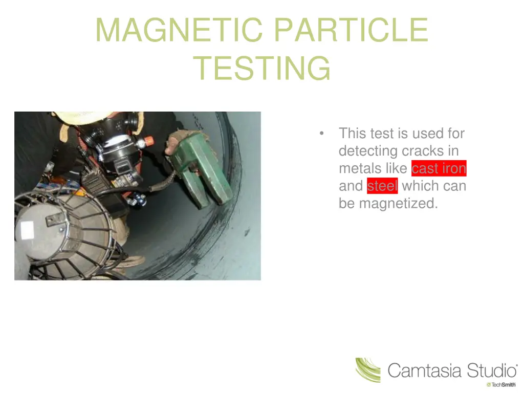 magnetic particle testing