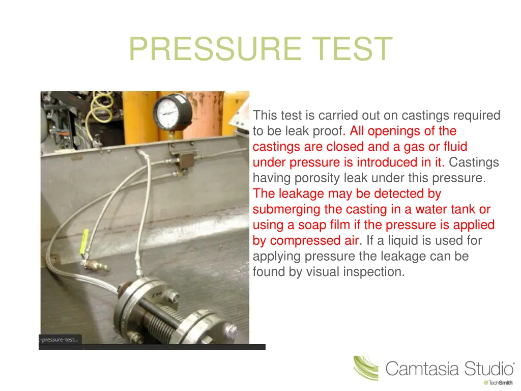 pressure test